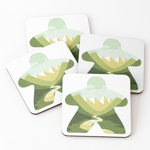 Item preview, River through the Mountain Adventure Meeple Board Game Scene designed and sold by BeamGeeks.