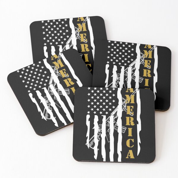 Item preview, America AR15 Vector White Distressed American Flag designed and sold by Matt Ballinger.