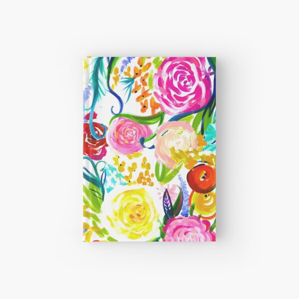 Painted Floral Painting in Bright Spring Colors Hardcover Journal
