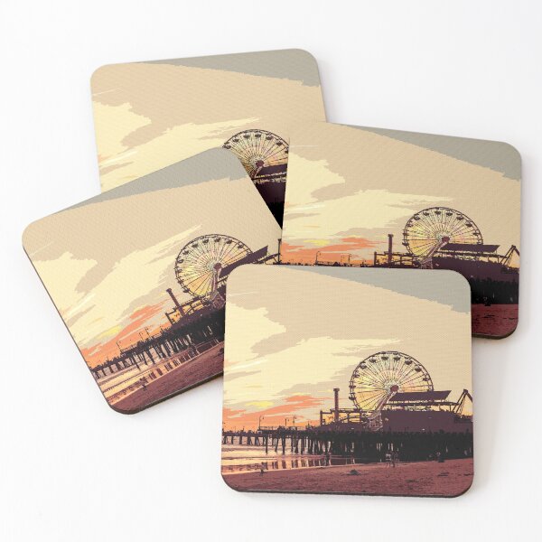Item preview, California Beach Usa  Santa Monica - Digital Painting - Pintura Digital - Digitale Zeichnung - Pittura Digitale designed and sold by RazzArt.