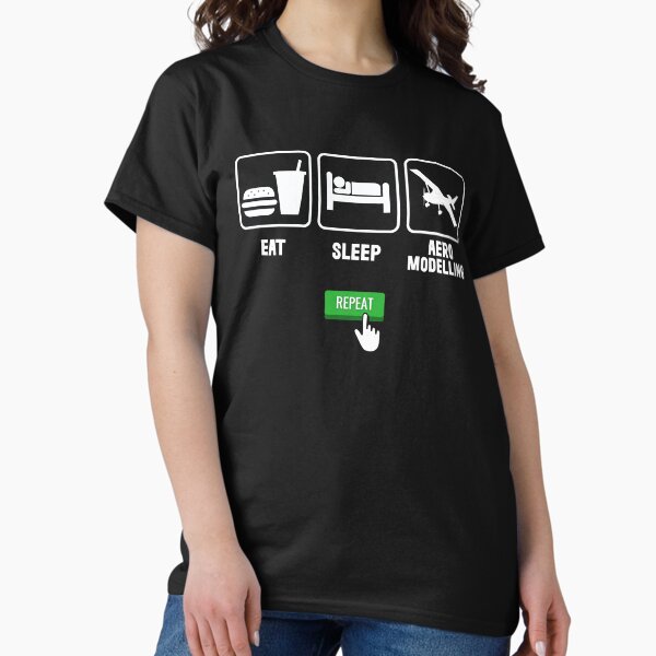 Item preview, Eat Sleep AEROMODELLING Repeat designed and sold by fomodesigns.