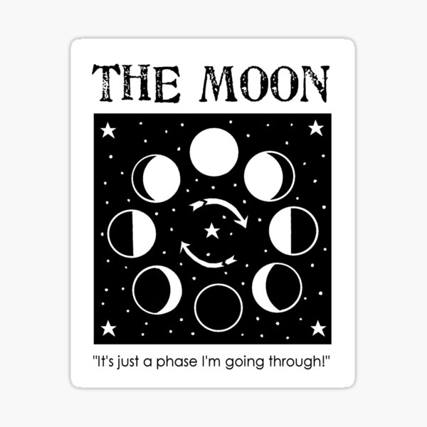 The Moon - just a phase I'm going through Sticker
