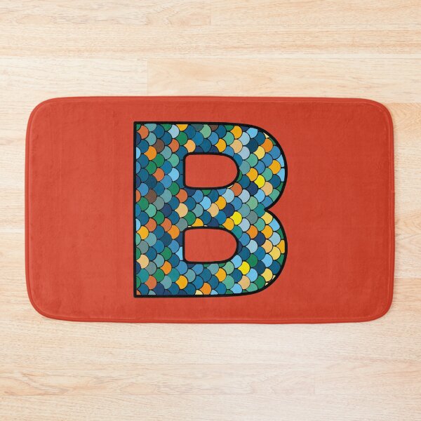 Item preview, Letter B (blue and orange, dark outline) designed and sold by artfulnotebook.
