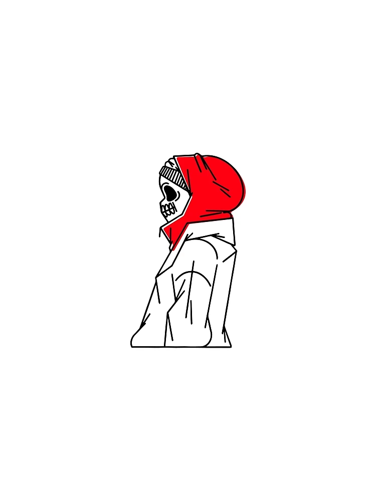 Thumbnail 3 of 3, Scarf, Lonely Skeleton designed and sold by RedsStickerShop.