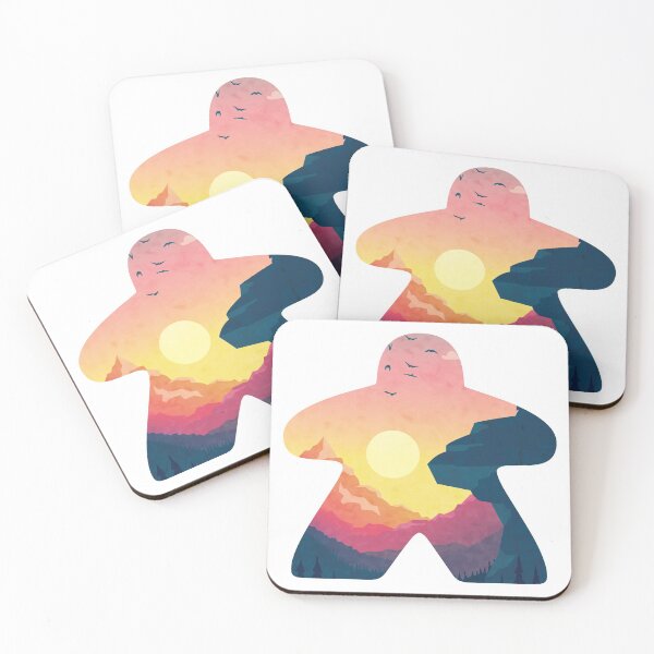 Item preview, Mountain and Bird Adventure Meeple Board Game Scene designed and sold by BeamGeeks.