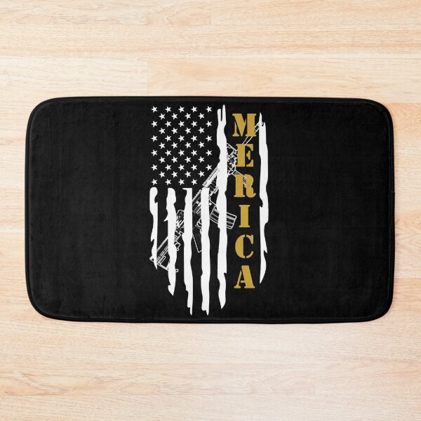 Item preview, Merica AR15 Vector White Distressed American Flag designed and sold by Matt Ballinger.