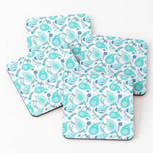 Item preview, Turquoise paisley designed and sold by Home Cyn Home.