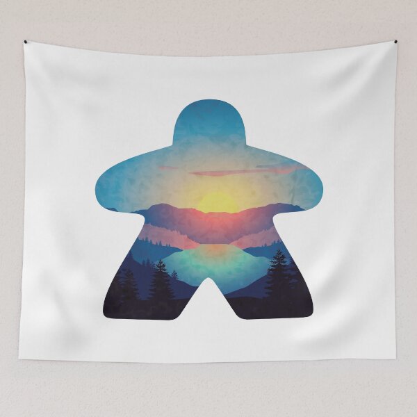 Item preview, Beautiful Sunset Adventure Meeple Board Game Scene designed and sold by BeamGeeks.