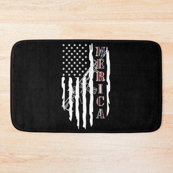 Item preview, Merica AR15 Vector White Distressed American Flag designed and sold by Matt Ballinger.