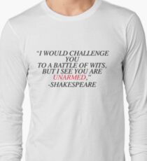 Shakespeare-Battle of Wits Long Sleeve T-Shirt