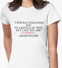 Shakespeare-Battle of Wits Women's Fitted T-Shirt