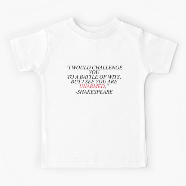 Shakespeare-Battle of Wits Kids T-Shirt