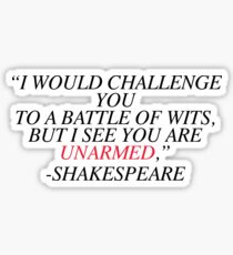 Pegatina Shakespeare-Batalla de ingenios