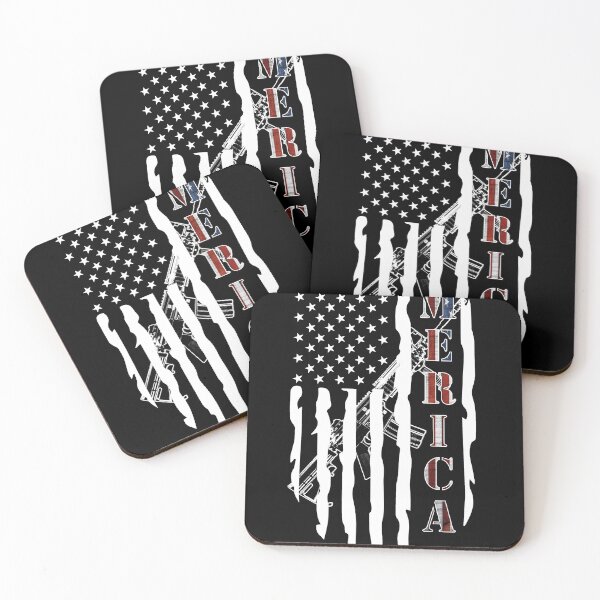 Item preview, Merica AR15 Vector White Distressed American Flag designed and sold by Matt Ballinger.