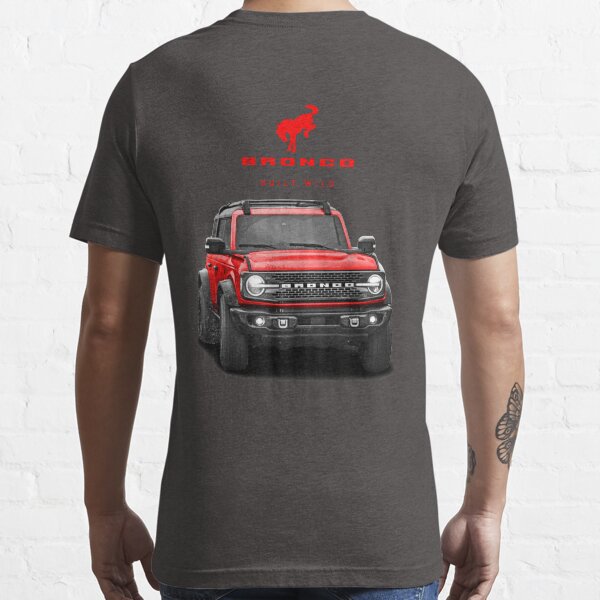 "Bronco and Logo Race Red" Tshirt for Sale by loveat1stgear