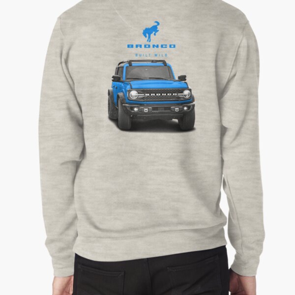 Bronco and Logo - Velocity Blue Pullover Sweatshirt