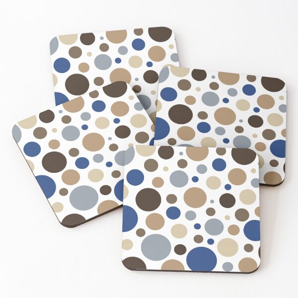 Item preview, Browns and Blues Polka-Dots small pattern designed and sold by VirgoArtStu.
