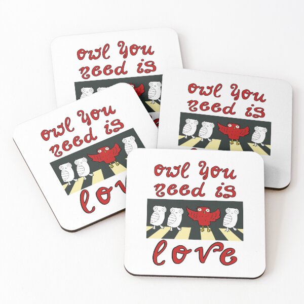 Item preview, OWL YOU Need is LOVE OWL WE NEED is LOVE Cute NERDY OWL Lovers BEATLE LOVE designed and sold by JadedVintage.