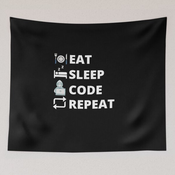 Item preview, Eat Sleep Code Repeat designed and sold by Crafty-Mornings.