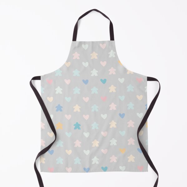 Item preview, Gray Soft, Pastel Meeple Heart Pattern for Board Game Lovers designed and sold by BeamGeeks.