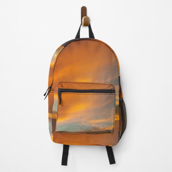 Item preview, Red orange summer clouded sunset lights up the sky designed and sold by Marilena Strambu.