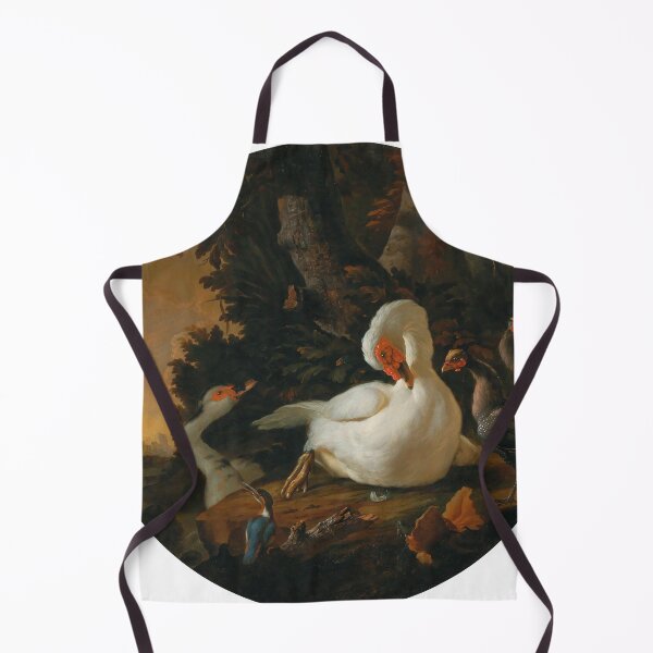 Item preview, Abraham Bisschop - A mute swan, a goose and muscovy ducks on a wooded river bank designed and sold by VISIBLECREATION.
