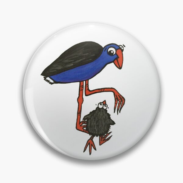 Item preview, Cute NZ Pukeko - clock ft. Te Reo Maori numbers designed and sold by Adrienne Body.