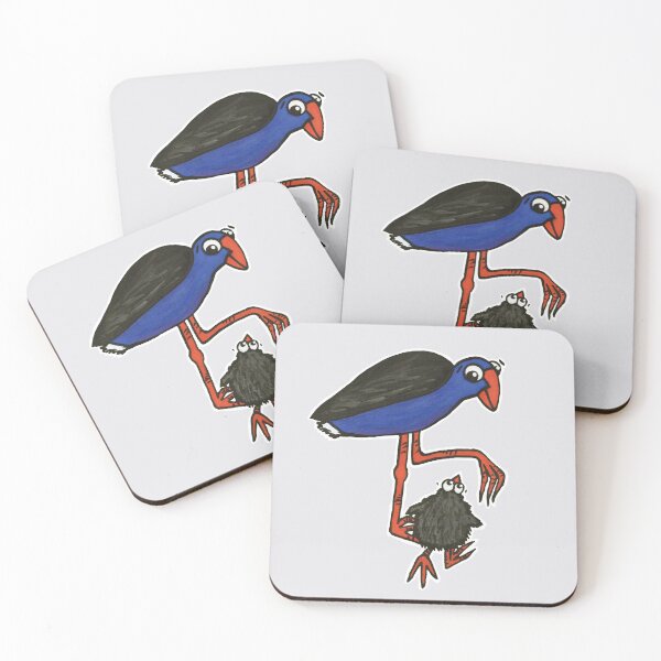 Item preview, Cute NZ Pukeko - clock ft. Te Reo Maori numbers designed and sold by Adrienne Body.