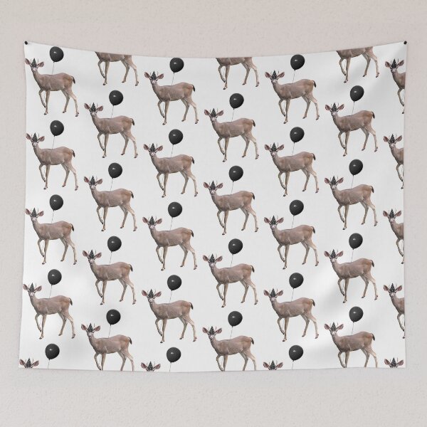 Item preview, Young Deer with Black Balloon designed and sold by catsclips.