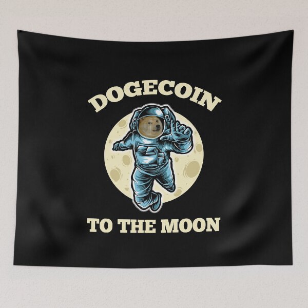 Item preview, Dogecoin To The Moon | Funny Cryptocurrency Meme  designed and sold by kenzo2093.