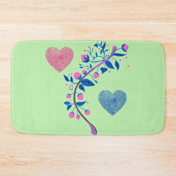 Item preview, Two hearts separated by a flower branch designed and sold by Houseofsayo.
