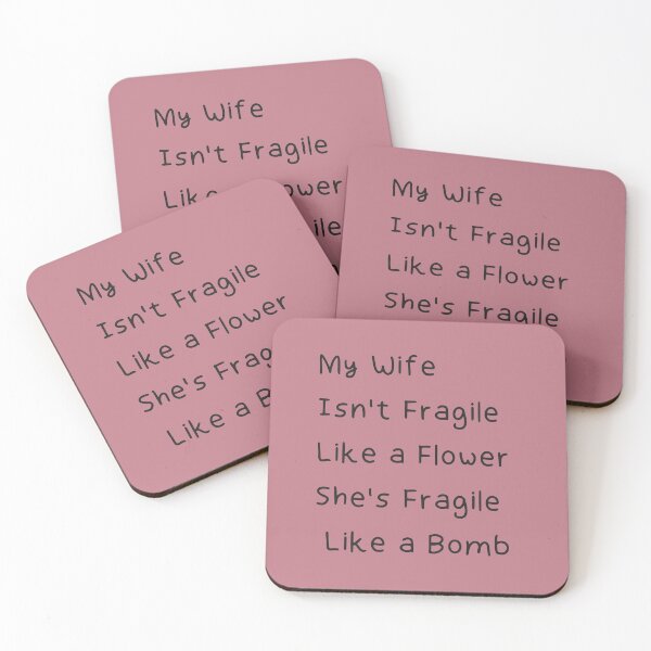 Item preview, My Wife Isn't Fragile Like a Flower She's Fragile Like a Bomb , Gift for Him, Gift for Husband, Husband Gift, Funny Husband  designed and sold by Art10Shop.