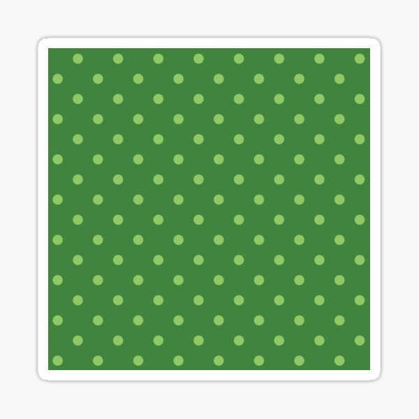Pale and Spring Green Polka Dots Sticker