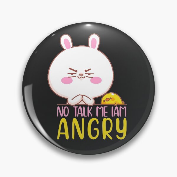 Item preview, No Talk Me Im Angry | Cute Rabbit and Angry Duck designed and sold by graphic-genie.