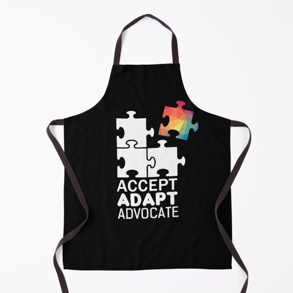 Item preview, Autism Awareness Day Puzzle Piece Inspirational Quote Accept Adapt Advocate designed and sold by sillyquestions.
