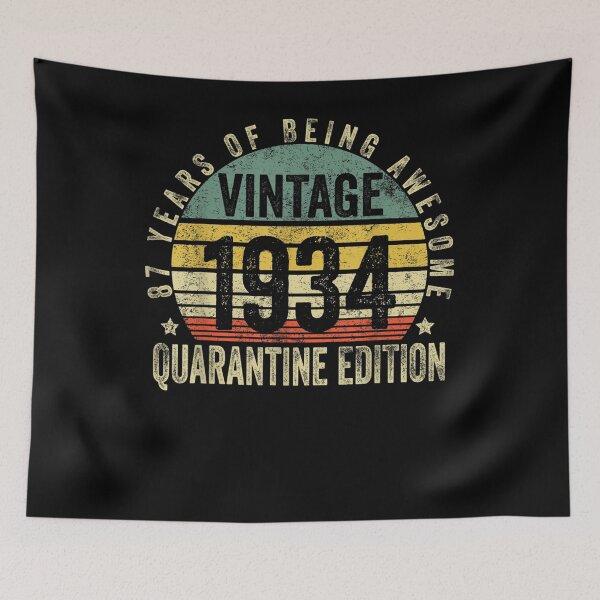 Item preview, 87th Birthday Retro Limited Edition 1934 Quarantine Birthday designed and sold by lolahomya.