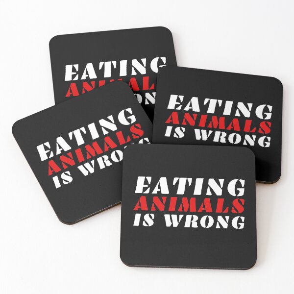 Item preview, Eating Animals Is Wrong Vegan Vegetarian Animal Rights Activist Quote designed and sold by sillyquestions.