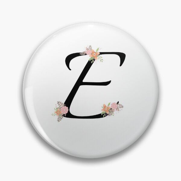 Item preview, Alphabet letter E monogram with pretty flower initial calligraphy wedding design designed and sold by patternsplus.