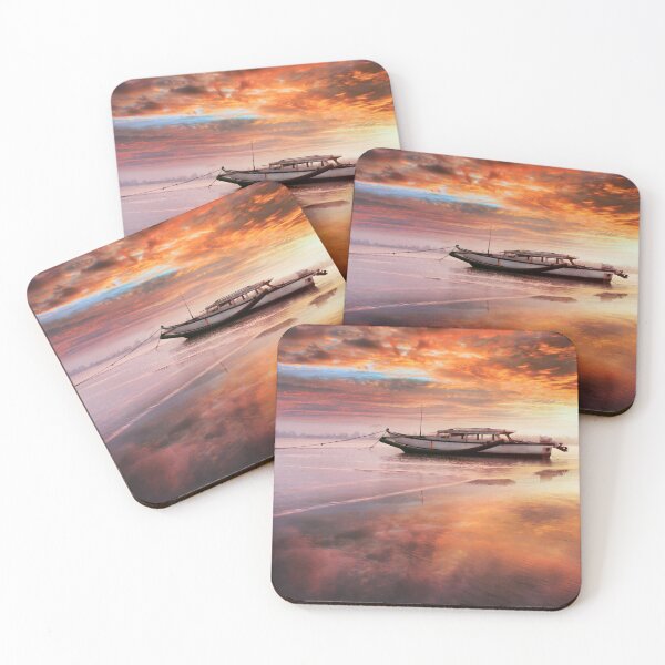 Item preview, Boat With Beautiful Sky Sunrise Landscape designed and sold by JTS STORE.
