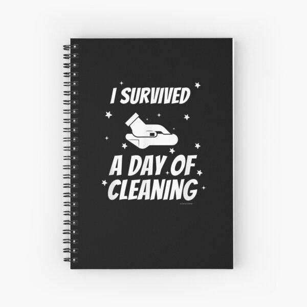 I Survived A Day Of Cleaning Crew Housekeeping Busy Mom Fun Spiral Notebook