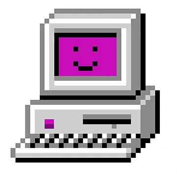 Artwork thumbnail, Retro Computer Smile, Pink by catcomputer