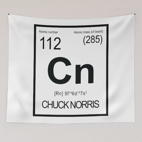 Item preview, Chuck Norris - Periodic Table of Elements (black print on light T) designed and sold by cRx45.