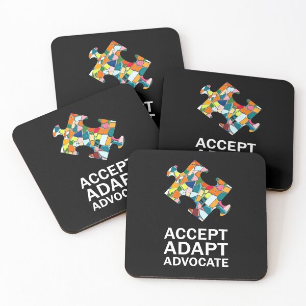 Item preview, Autism Awareness Day Puzzle Piece Kindness Quote Accept Adapt Advocate designed and sold by sillyquestions.