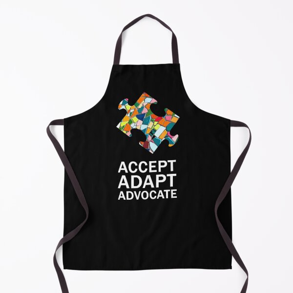 Item preview, Autism Awareness Day Puzzle Piece Kindness Quote Accept Adapt Advocate designed and sold by sillyquestions.