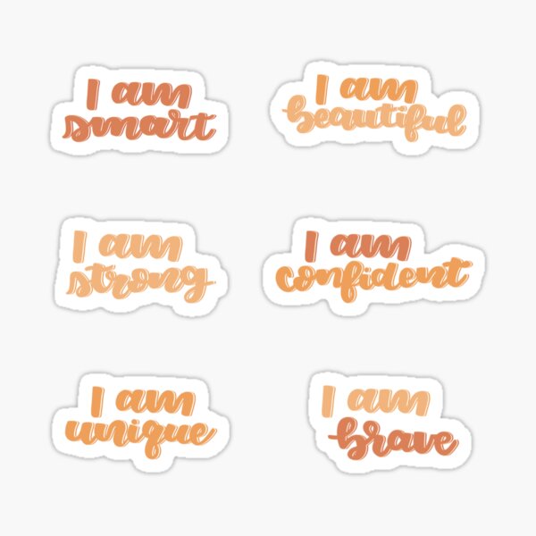 I Am Beautiful' + 'I Am Strong' Sticker Packs