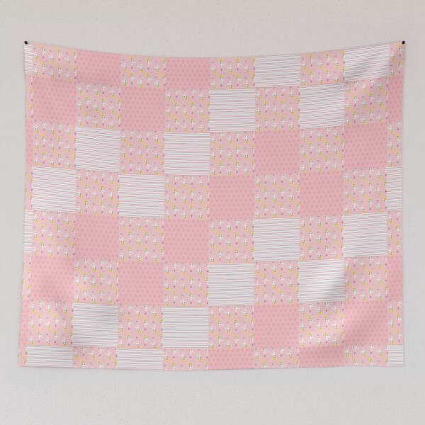 Item preview, Easter Bunny Egg Polka Dot Pink Stripes Pattern 2022 designed and sold by dreamofdenim.