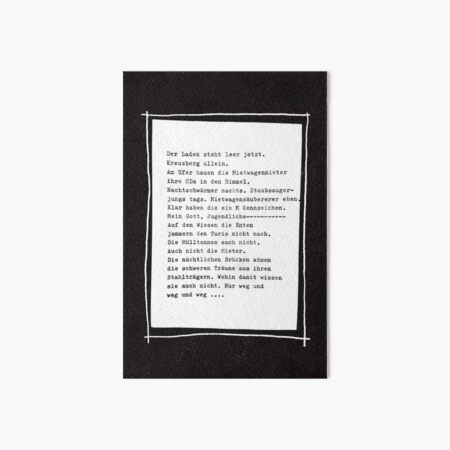 Der Laden steht jetzt leer ... Gedicht 10 - Lockdown, ein C-Movie Galeriedruck