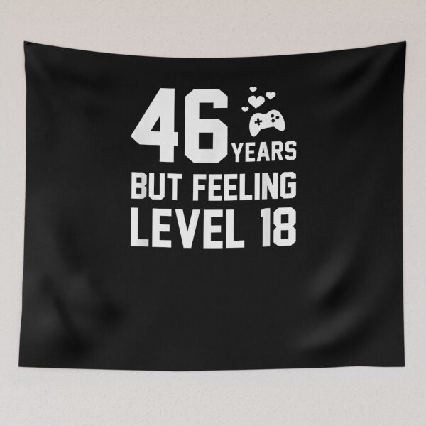 Item preview, 46 Years Birthday Gifts For Gamer Level 18 Funny Anniversary designed and sold by lolahomya.