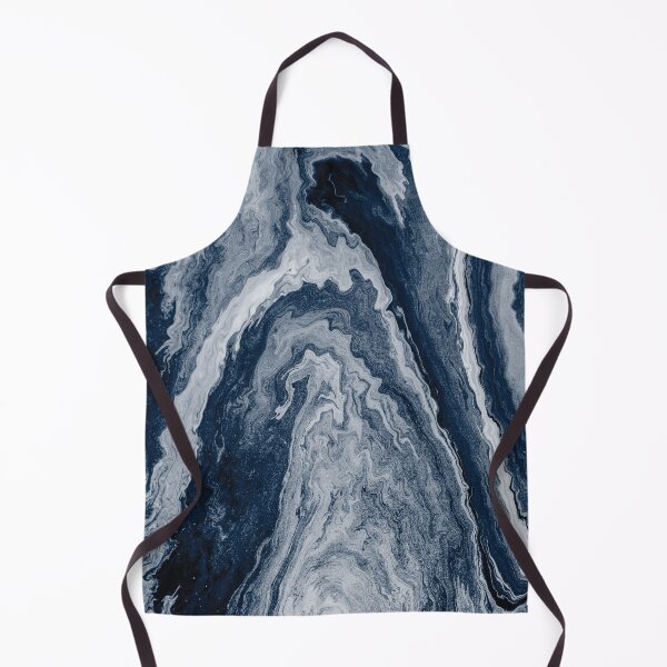 Item preview, Marble Swirls of White, Grey and Dark Blue Abstract Pattern designed and sold by Alicia Chee.