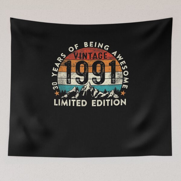 Item preview, 30th Birthday Vintage 1991 30 Years Old Retro Gift Men Women designed and sold by lolahomya.